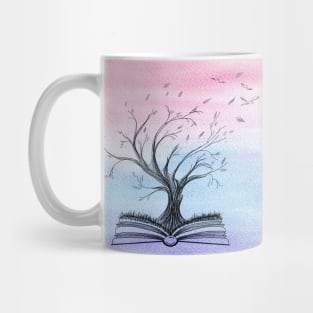 Mystical Tree Growing from an Opened Book Mug